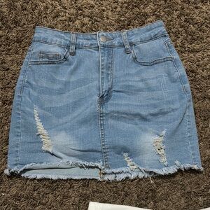 SHEIN Blue Pencil Mini Skirt Casual